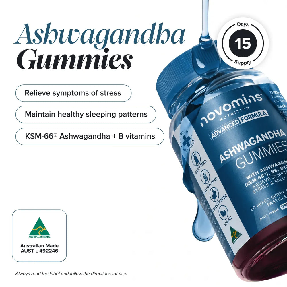 Benefits of Novomins Australia Ashwagandha Gummies