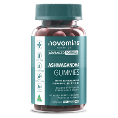 Bottle of Novomins Ashwagandha Gummies