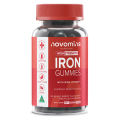 Bottle of Novomins Iron Gummies