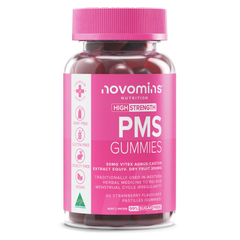 Bottle of Novomins PMS Gummies