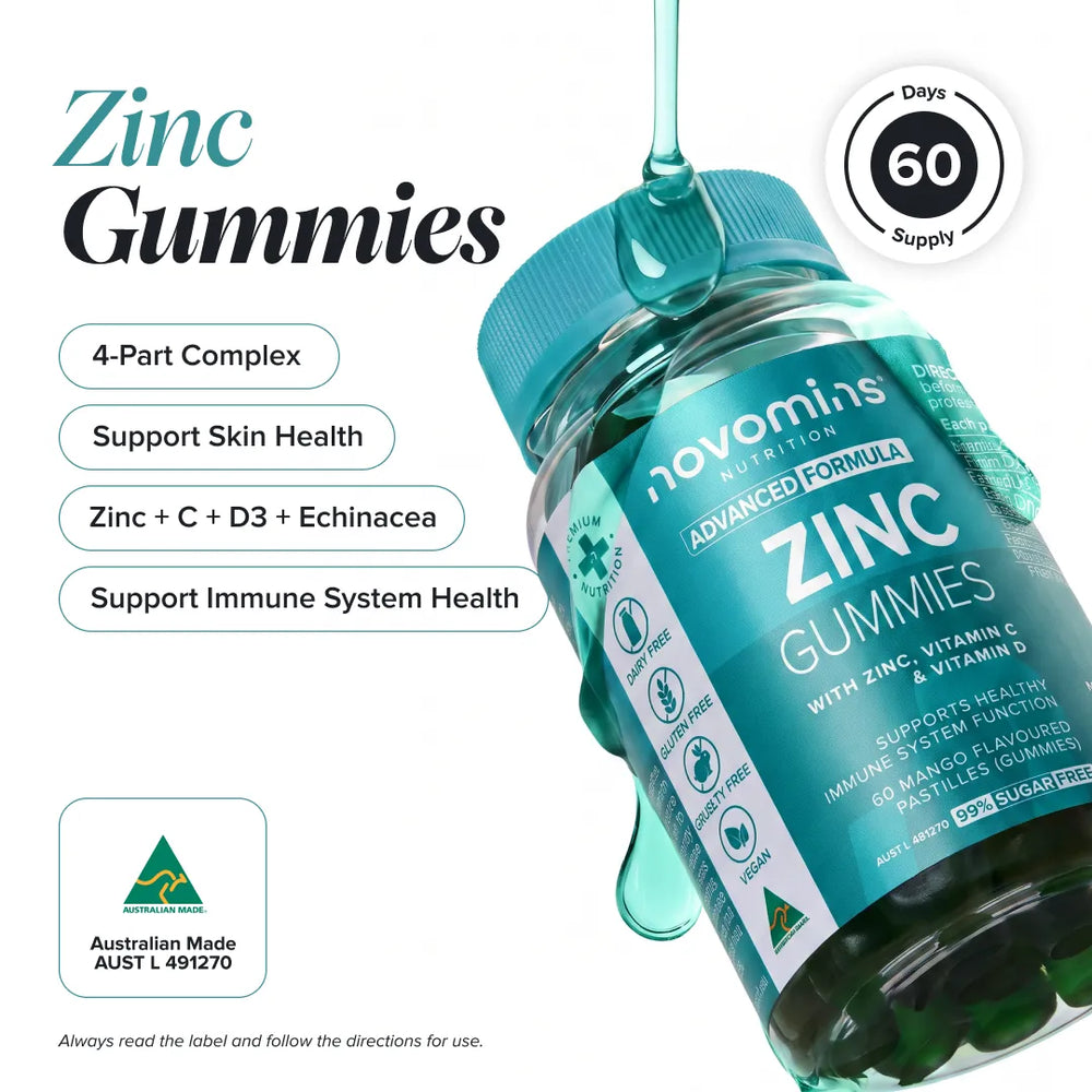 novomins australia zinc gummies information on benefits