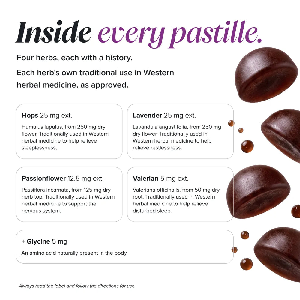 what are the active ingredients in each pastille novomins sleep gummies