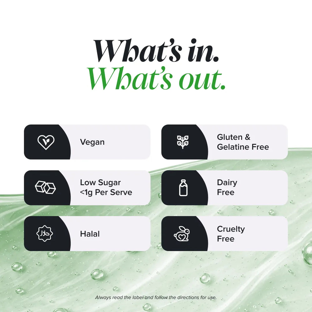 An informational graphic with the headline 'What's in. What's out.